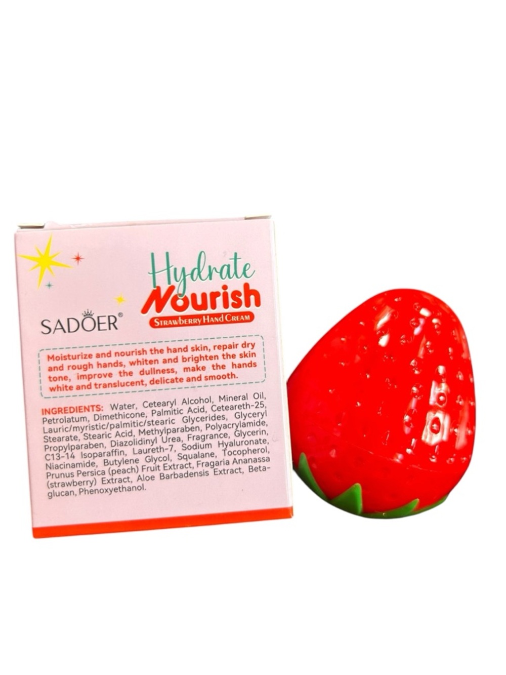 Hydration Nourishing Strawberry Hand Cream Vitamin C & Niacinamide NEW PC - Picture 3 of 6